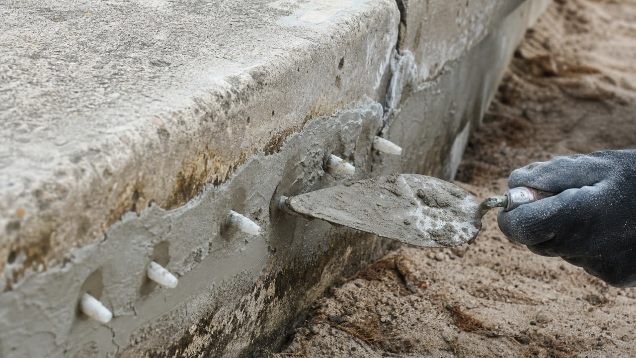 Punta Gorda Seawall Repair Closeup near Punta Gorda